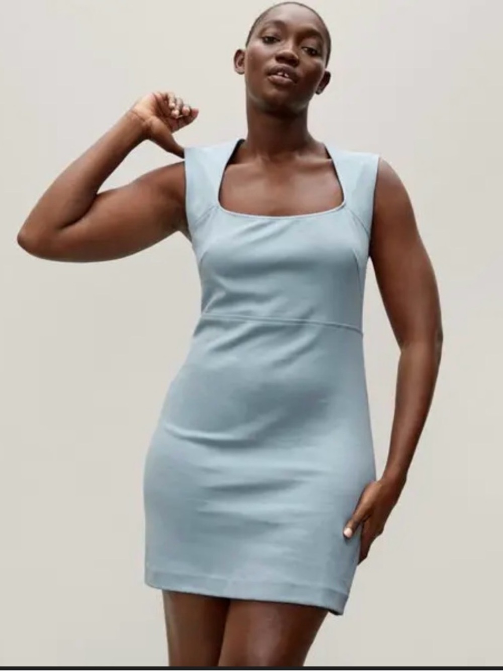 Everlane Sage Green Scoop Neck Tank Dress 100% cotton